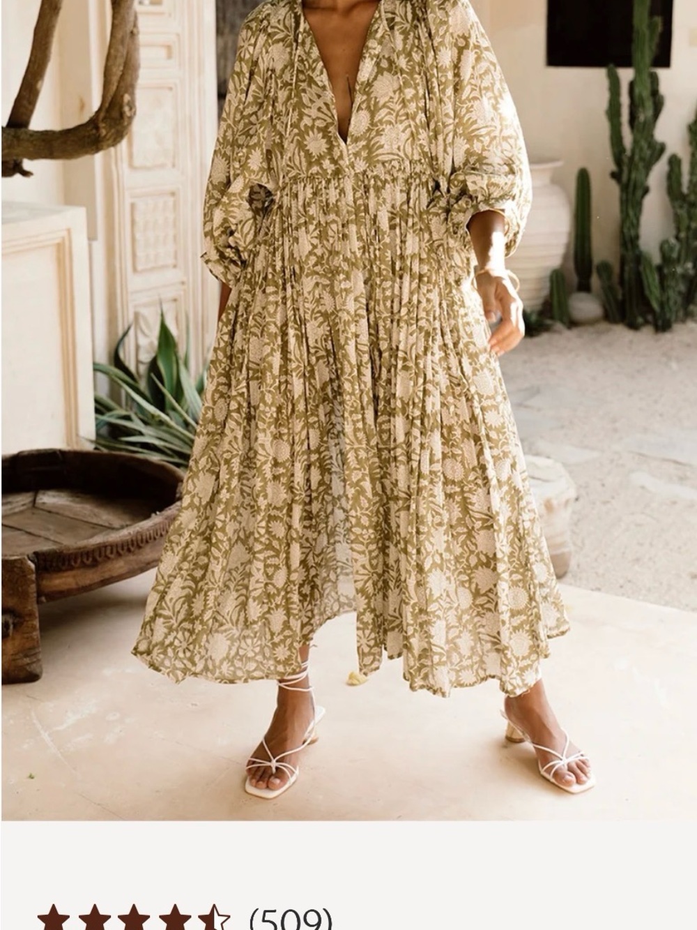 Daughters of India Kyra Midi Olive Size XXL - Picture 9 of 11